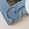 Design de nicho irregular metal prata quebrada pulseira Love feminina Coreia do Sul personalidade simples temperamento combina com tudo
