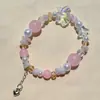 Pulsera de Joyería de Nuevo Estilo Coreano Temperamento Pulsera de Cristal con Cuentas Pareja Estudiante Pulsera para Niños Joyería para Niña Venta al por Mayor