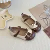 Zapatos de Cuero para Niñas 2026 Primavera Nuevo Estilo Zapatos Mary Jane para Bebé Zapatos de Princesa de Boca Baja Lindos Zapatos Individuales de Suela Suave Modernos
