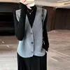Chaleco cárdigan tejido 100% lana pura para mujer, nuevo estilo otoño e invierno 2026, capa exterior para superponer, chaleco suéter de cuello V