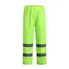 Impermeable Reflectante Fluorescente Verde Personalizado para Exteriores Tela Oxford 150D Capa de PVC Resistente al Desgaste Transpirable Impermeable Tiras Reflectantes