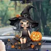 Decoración Colgante para Espejo Retrovisor de Coche de Bruja Calabaza de Venta Caliente Transfronteriza Colgante Decorativo para Escena de Fiesta de Halloween