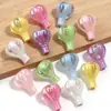 Cuentas Populares de Globo Aerostático de Doble Color con Agujero Vertical Recubiertas de UV con Base Pintada a Mano para Cadenas de Teléfono, Colgantes de Coche, Cadenas de Bolsos y Piezas de Accesorios
