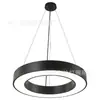 Lámpara Colgante Circular Hueca LED para Oficina, Iluminación Artística Circular para Gimnasio y Supermercado, Luz Decorativa Minimalista Moderna para Tienda