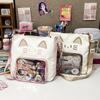 Bolsa de maquillaje para estudiante femenina japonesa linda gato bolso de hombro bolsa secundaria bolsa de uniforme jk bolsa de mensajero para viajero