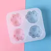 Molde de Resina de Cristal DIY Patinha de Gato Amazon Três Tipos de Moldes para Pingente Pendurado de Resina de Patinha de Gato Artesanato Criativo de Gato Feito à Mão