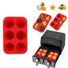 Forma de Silicone para Bolo Resistente a Altas Temperaturas de Grau Alimentício para Assar em Casa, Forma Antiaderente de 6 Cavidades Fácil de Desenformar, Fornecimento Direto do Fabricante