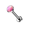 Brincos de Lábio com Zircônia Opala em Aço Inoxidável Piercing Joia Unha do Osso da Orelha Unha do Nariz Pino de Piercing Corporal
