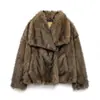 Venta Caliente de AliExpress ZA Comercio Exterior Transfronterizo Ropa de Mujer Abrigo Grande de Piel de Cordero Gruesa Nuevo Estilo de Invierno Piel