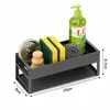 Estante de Almacenamiento para Fregadero de Cocina Doméstico, Estante Escurridor Multifuncional para Paños de Limpieza, Líquido para Lavar Platos, Esponjas, Bolas de Lana de Acero, Al por Mayor