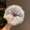 Coreia do Sul Ins Nova Onda de Amor Bolinhas Listrado Azul Anel de Cabelo Intestino Grosso Moda Simples Acessórios de Cabelo de Alta Qualidade Versáteis