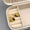 Pendientes de gancho geométricos con incrustaciones de cristal para commuters de moda coreana, pendientes de personalidad y temperamento, diseño nicho, pendientes sencillos