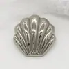 Elemento Oceano Concha em Forma de Leque de Metal Botões Costurados à Mão Botões para Conjunto de Malha Casaco Jaqueta Botões para Vestido