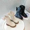 Botas de Princesa de Moda Versátiles 2026 Otoño/Invierno Nuevas Botas de Media Caña para Niños Botas Largas Botas Martin con Lazo