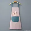 Estilo Fino Lavable 2023 Nuevo Delantal de Cocina Doméstico para Hombres y Mujeres Impermeable y a Prueba de Aceite Delantal de Cintura Rosa Media Cuerpo