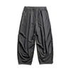 Yidao Vintage 2026 Primavera Retro Americano Calças Cargo de Perna Larga Antirrugas Caimento Solto Design Casual Calças
