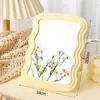 Espejo de Maquillaje de Lujo Ligero Plegable Estilo Ins Mostrador de Maquillaje de Belleza Espejo de Tocador Alto Celebridad de Internet Alta Textura Espejo de Maquillaje de Belleza Europa