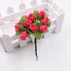 Flores Artificiais 12 Cabeças um Ramo de Rosas Pequenas Artesanato DIY Decoração de Casa Casamento Conjunto de Casamento