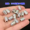 Cuentas Cilíndricas Puras de Plata S999 con Forma de Corazón Vintage Cuentas Espaciadoras de Agujero Grande Joyería de Cristal Fabricación de Pulseras Collares Accesorios Hechos a Mano DIY
