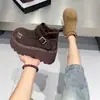 2026 Tendência Estilo Outono Versátil Botas Curtas de Solado Grosso Femininas Tiras com Fivelas Metálicas Aumentadoras de Altura Para Pessoas Baixas Botas da Moda Botas Curtas