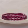 Atacado de Fábrica pulseira de granada cor de vinho natural contas soltas contas miçangas pulseira de três círculos multi círculo DIY joias