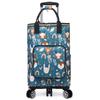 Carrito de compras de gran capacidad con ruedas giratorias silenciosas plegables, impermeable y resistente al desgaste, carrito de compras portátil para supermercado, personalizable
