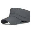 Sombrero de Verano Nuevo Estilo Desmontable de Copa Plana, Sombrero de Copa Abierta, Color Sólido Liso para Exteriores, Sombrilla y Protector Solar, Unisex