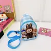 Mochilas al por mayor, modernas y lindas para clases medias y grandes, para niños y niñas, bolsos cruzados, monederos, riñoneras de dibujos animados para jardín de niños Labubu