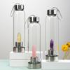 Comércio transfronteiriço energia natural Coluna de cristal varinha mágica copo de chá de vidro para spa garrafa de água de cristal para esportes logo atacado