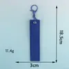Tira de Tela de Correa con Borde de Bloqueo Liso Estilo Ins Logo Bordado de Doble Cara Llavero de Aviación Colgante de Bolsa Etiqueta Tejida DIY Pulsera