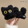 Nuevo Clip Pinza Tiburón Gato Negro de Alta Gama 2024 para la Parte Trasera de la Cabeza de Mujer Pinza Grande Accesorios para el Cabello de Felpa Lindos Accesorios para la Cabeza