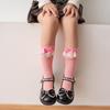 Calcetines para niños Primavera y Otoño Media caña Calcetines de media caña para niños y niñas Muñeca tridimensional Linda Muñeca Kulomi Calcetines apilados para bebé