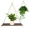 Decoración de pared cuerda colgante estante de almacenamiento estante de almacenamiento para macetas colgante de pared de madera colgante adornos colgantes exclusivo transfronterizo