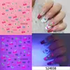 Calcomanías Luminosas para Uñas con Estampado Caliente Actividades Seguras para Niños Duraderas Brillantes Patrones de Dibujos Animados Decoración Diaria para Fiestas Transfronterizo