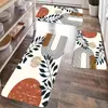 Alfombrillas de Suelo de Terciopelo de Cristal Estilo Americano Temu Transfronterizas para la Cocina, Absorbentes de Agua, Absorbentes de Aceite, Resistentes a la Suciedad, Resistentes al Desgaste, de Fácil Cuidado, Juego de Dos Piezas