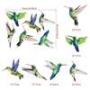 6 Pegatinas de Colibrí Transfronterizas de PVC para Pared al por Mayor Af5936 Pegatinas Anticolisión para Vidrio Película Antivaho