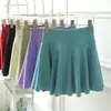 Saia Plissada de Tênis Esportivo Feminina Falsa de Duas Peças Cintura Alta Saia Guarda-chuva Shorts Antirreflexo Corrida Fitness Secagem Rápida Saia de Yoga