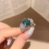 Anel Aberto Redondo de Zircônia Super Brilhante, Luxo Leve, Moda de Alto Padrão, Anel Simples para Dedo Indicador, Design Único, Joias Femininas de Nicho
