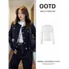 Chaqueta estilo Chanel para mujer con hombros rectos, nueva colección de otoño 2026, atuendo de principios de otoño estilo coreano, top corto