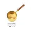 Juego de Tazas y Cucharas Medidoras Juego de Cucharas y Tazas Medidoras de Madera de Nogal Juego de Ocho Piezas de Cucharas Medidoras Doradas Rosadas Herramientas para Hornear