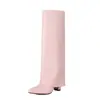 Botines Cigarrillo para Mujer, Punta Fina, Tacón Grueso, Tacones Altos, Botas Hasta la Rodilla, Botines para Pantalón de Otoño e Invierno, Botas de Moda para Mujer, Botas de Jinete