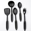 Amazon Hot-selling Nylon Kitchenware Set Utensílios de cozinha Anti-escaldante Alta temperatura Antiaderente Pan Pá Coador Conjunto de cinco peças