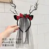 Faixa de Cabelo Nova para Halloween Transfronteiriça Festival dos Fantasmas Rosa Escuro Acessórios de Cabelo de Halloween Crânio Abóbora Fantasma Faixa de Cabeça Adorno de Cabeça