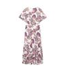 Ropa de Mujer para Exportación Transfronteriza 2025 Primavera y Verano Nuevo Estilo Europeo y Americano Diseño Abierto Vestido de Popelina Estampado 2877/208