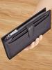 Cartera Larga de Cuero para Hombre King Paul de Alta Calidad Gran Capacidad Simple Billetera de Cuero Clutch de Negocios
