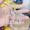 Brincos grandes exagerados banhados a prata Jóias étnicas Brincos de diamante por atacado Brincos Brincos de borla exagerados longos Gotas