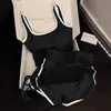 Conjunto de Yoga de Dos Piezas Estilo Puro Deseo de Verano con Almohadillas en el Pecho y Tirantes para Mujer, Estilo Nuevo, Se Puede Usar Afuera, Corte Ajustado, Shorts Adelgazantes, Ropa para el Hogar