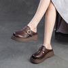 Shanghai Jiejie 2025 Verão Novos Chinelos de Solado Grosso Estilo Britânico Outwear Pequenos Sapatos Casuais Femininos de Aumento de Altura