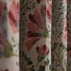 Cortina Imanki Rhyme Acabada Rosa Jacquard Vintage Francés Borla Blanca Decorativa Sombreado Medio Cortina para Ventana Mirador