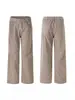 Pantalones Casuales Rectos Lavados Estilo Retro Americano para Hombre, Pierna Ancha Holgada, Pantalones Largos para Todas las Estaciones, Versátiles, Cargo, Mezclilla, Baggy, Largo hasta el Piso